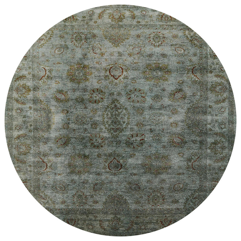 Ahgly Company Indoor Round Mid-Century Modern Area Rugs, 4' Round