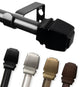 Nona 5/8" Curtain Rod, Black, 48-84"