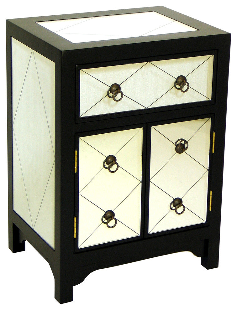 Tanner Mirrored 1-Drawer Nightstand