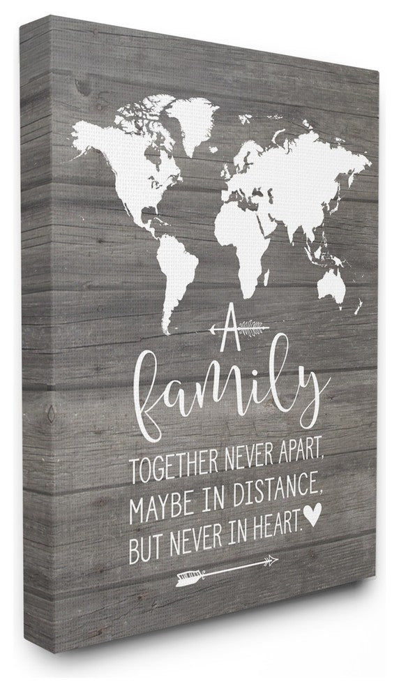 Stupell Ind. Family Together In Heart Canvas Wall Art, 30x40