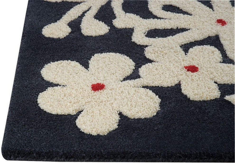 Hand Tufted Charcoal New Zealand Wool Area Rug, 6''6"x9''9"
