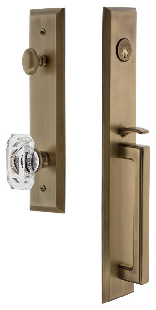 Fifth Avenue Dummy Handleset, D Grip and Baguette Clear Crystal Knob, 849292