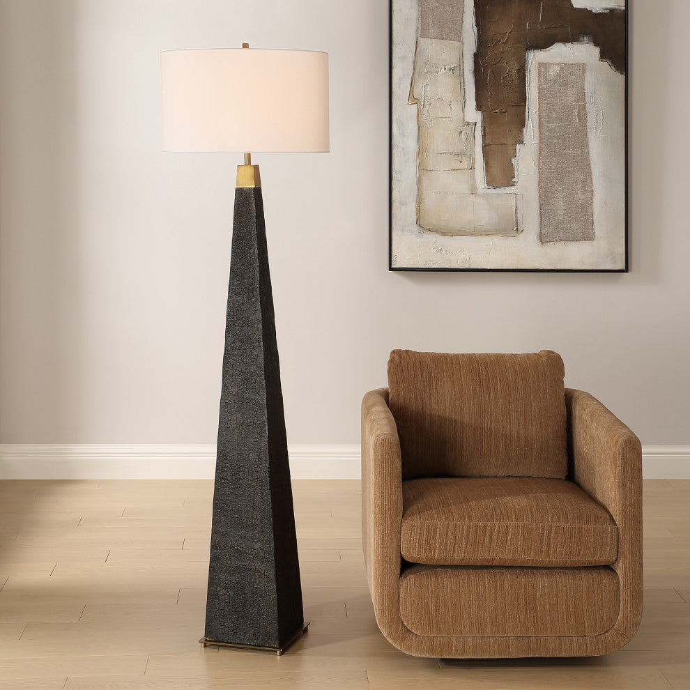 Uttermost Lathey Tapered Floor Lamp
