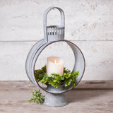 Open Lantern, Weathered Zinc