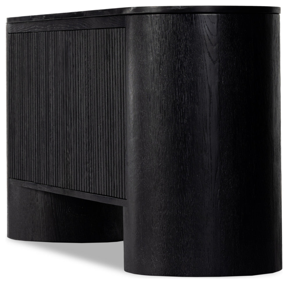Giovani Media Console-Black Marble