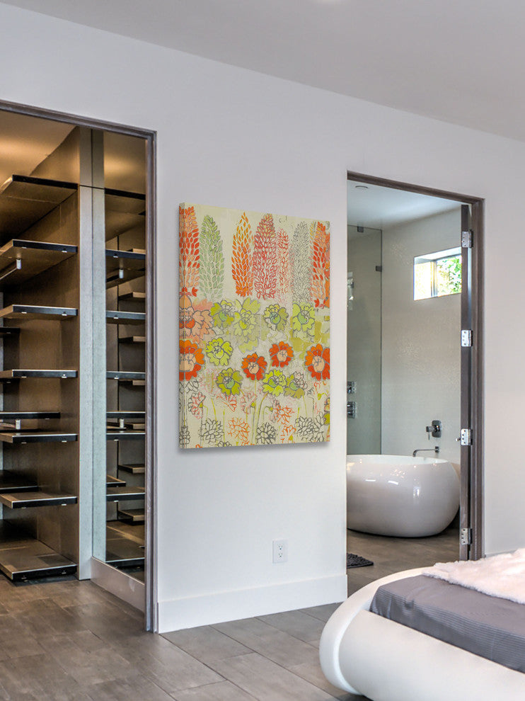 "Big Orange II" Painting Print on Wrapped Canvas