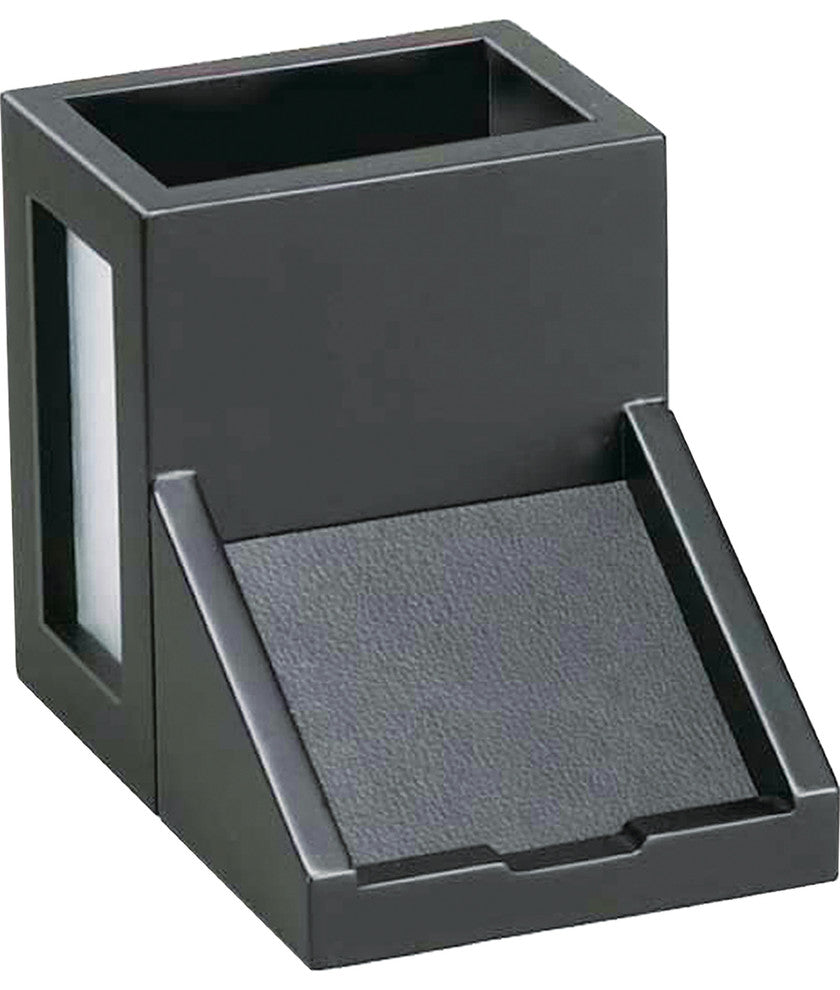 Pencil Cup with Note Holder, Black