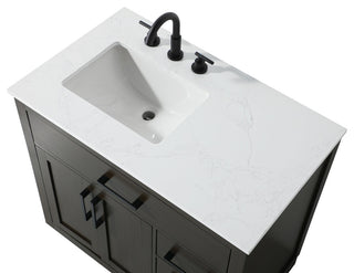 Home Living 36" Single Bathroom Vanity, Mocha Brown