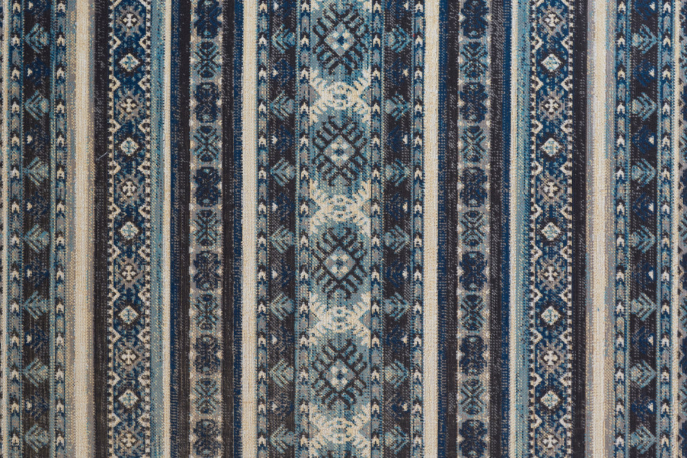 Weave & Wander Kezia Rug, River Blue/Dark Gray, 7ft-9in x 10ft-6in