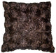 Silk Roses Brown Feather Down Decorative Throw Pillow, 24x24