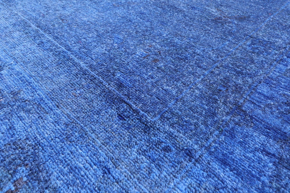 8' 1" X 9' 7" Handmade Full Pile Overdyed Wool Rug - Q12711