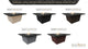 Square Fire Pit Table, 44x44, Chat Height, Propane, Black Pearl Granite Top, Black