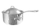 Mauviel M'Elite Hammered Sauce Pan W/ Lid & Cast Stainless Steel Handle, 2.6-qt