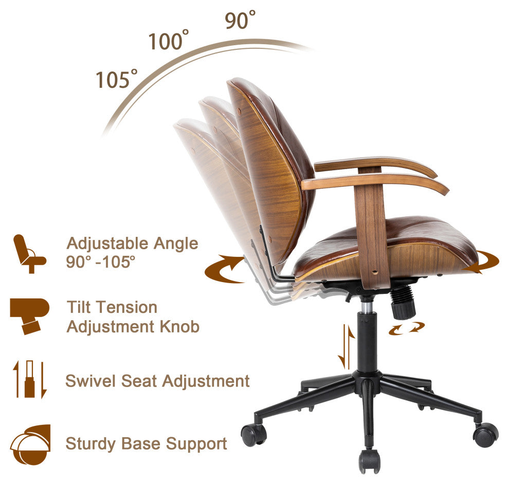 Russet Gaslift Adjustable Swivel Office Chair