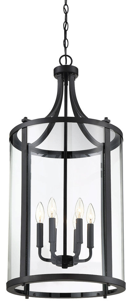 Penrose 6-Light Medium Foyer Lantern, Matte Black
