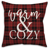 Plaid Warm & Cozy 16"x16" Throw Pillow Cover