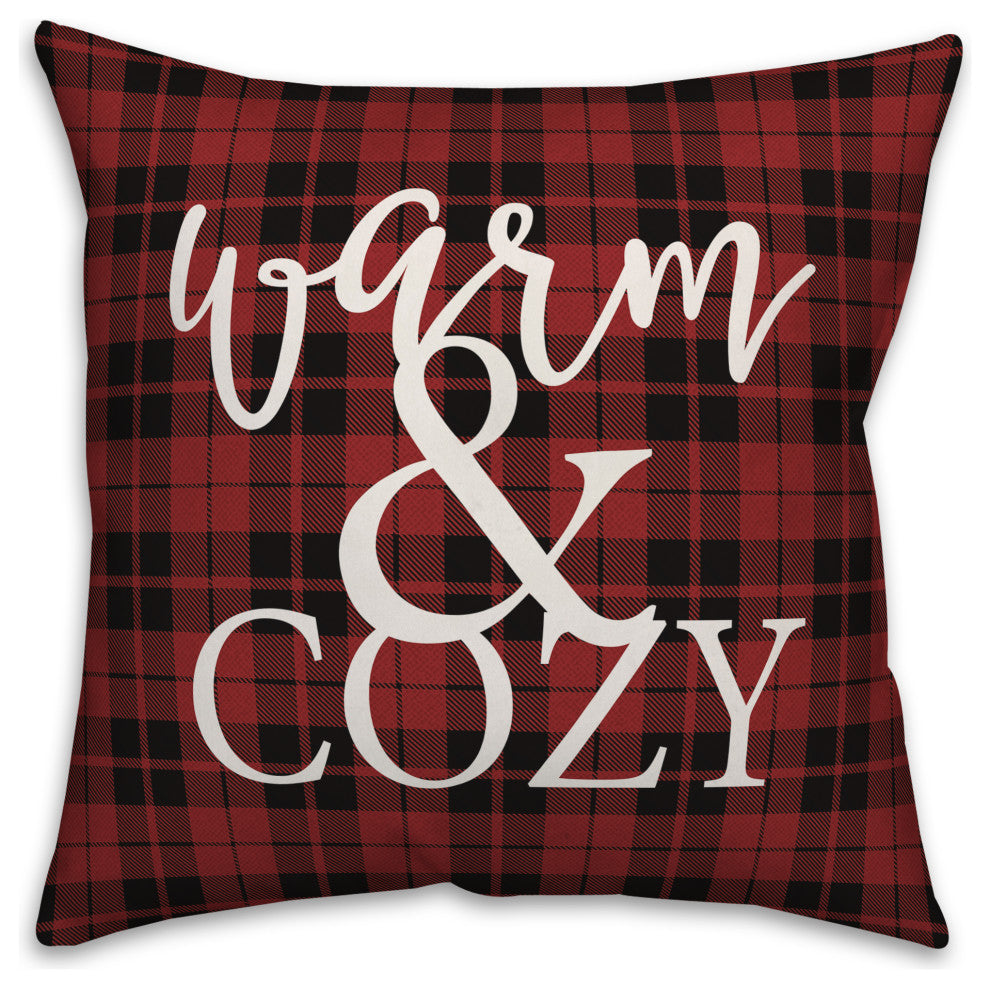 Plaid Warm & Cozy 16"x16" Throw Pillow Cover