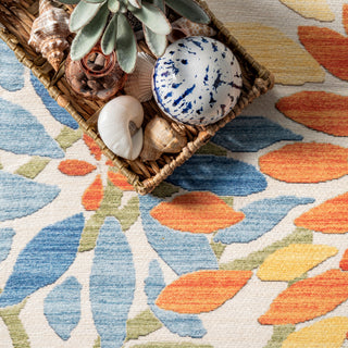 Nuloom Rosana Floral Machine Washable Indoor/Outdoor Area Rug, Multicolor 5'x8'