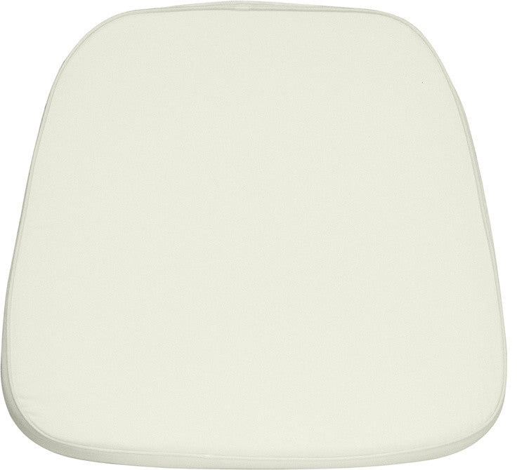 Soft Fabric Chiavari Chair Cushion, Ivory, 15"x15"x2"
