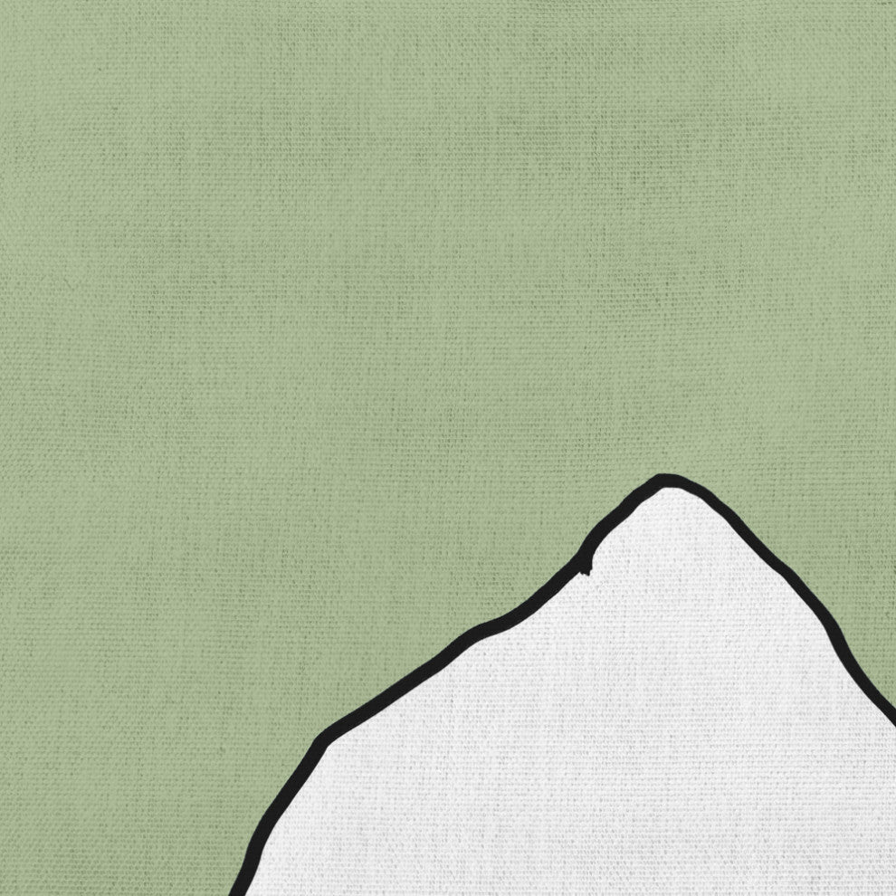 Petal Lines Decorative Throw Pillow, Green, 18x18"