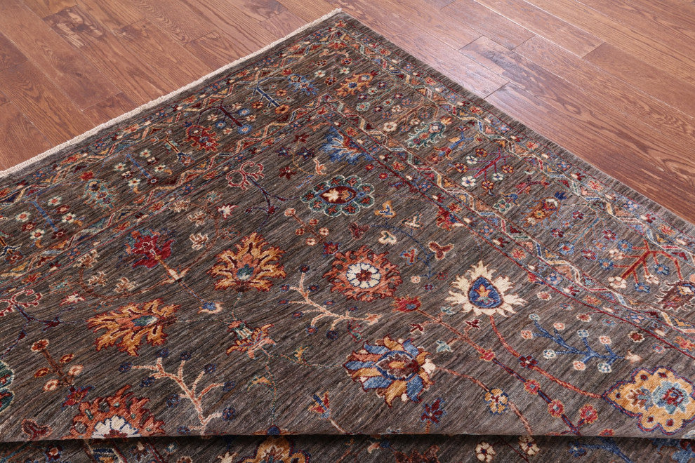 6' 9" X 9' 8" Persian Tabriz Hand Knotted Rug Q9645