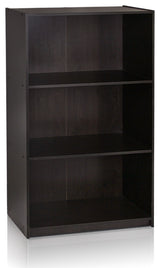 Basic 3-Tier Bookcase Storage Shelves, Espresso