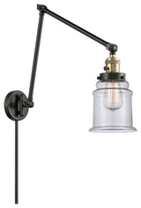 Canton Swing Arm With Switch, Black Antique Brass, Clear, Clear