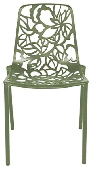 LeisureMod Modern Devon Aluminum Chair, Set of 4