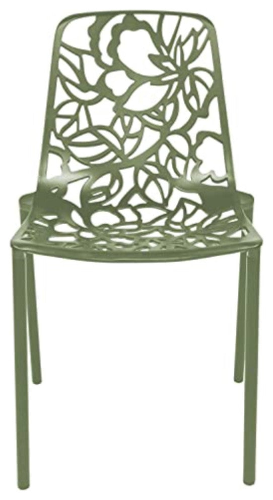 LeisureMod Modern Devon Aluminum Chair, Set of 4