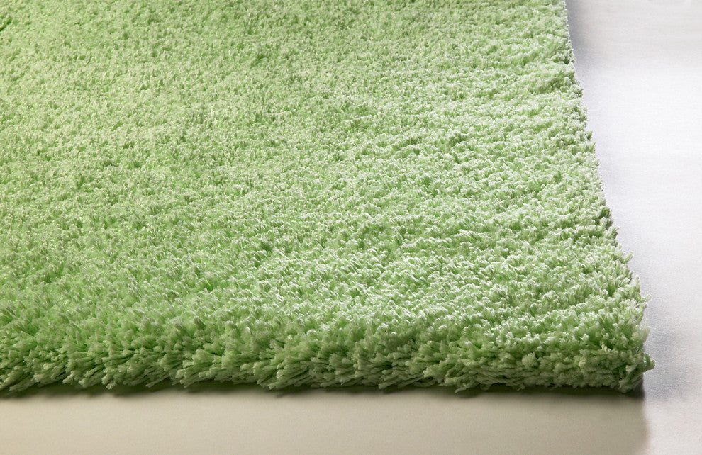 KAS Bliss 1578 Spearmint Green Shag Area Rug, 8' Round