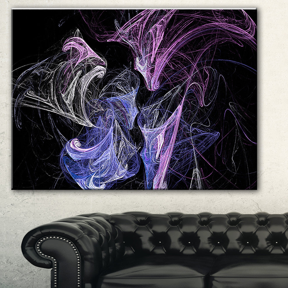 "Billowing Smoke Blue Purple" Abstract Digital Art Canvas Print