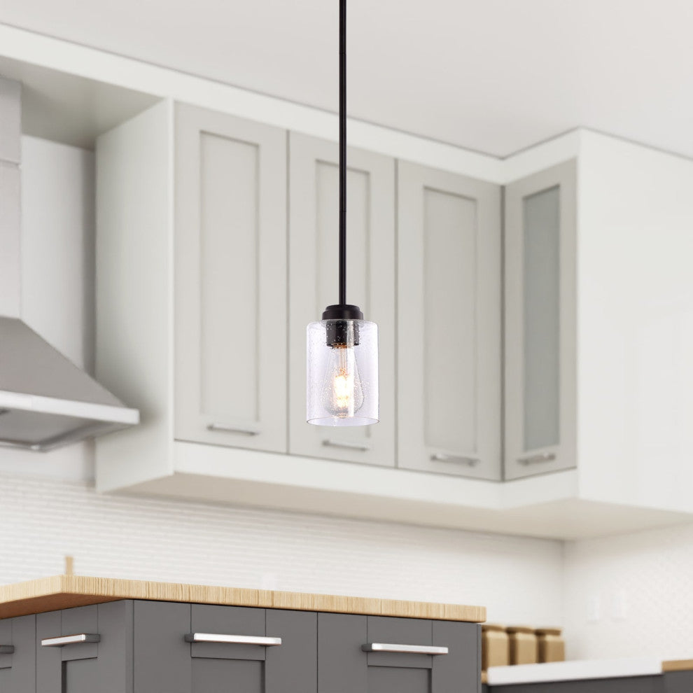 Lazzur Loing 1 Light 4" Matte Rubbed Oil Bronze Pendant