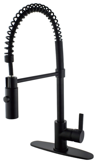 Gourmetier Single-Handle Pre-Rinse Kitchen Faucet, Matte Black