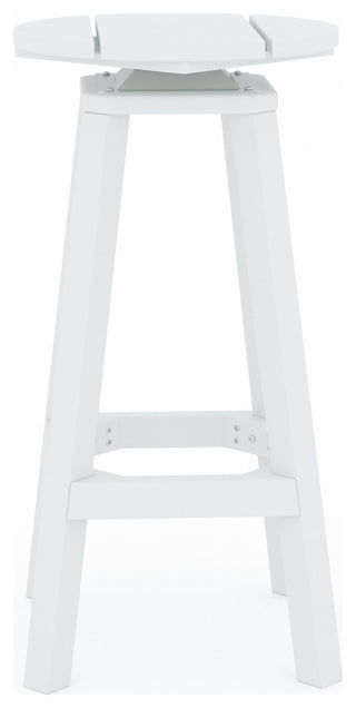 LuXeo Mason-Cabo Round Counter Bar 3-Piece Set, White