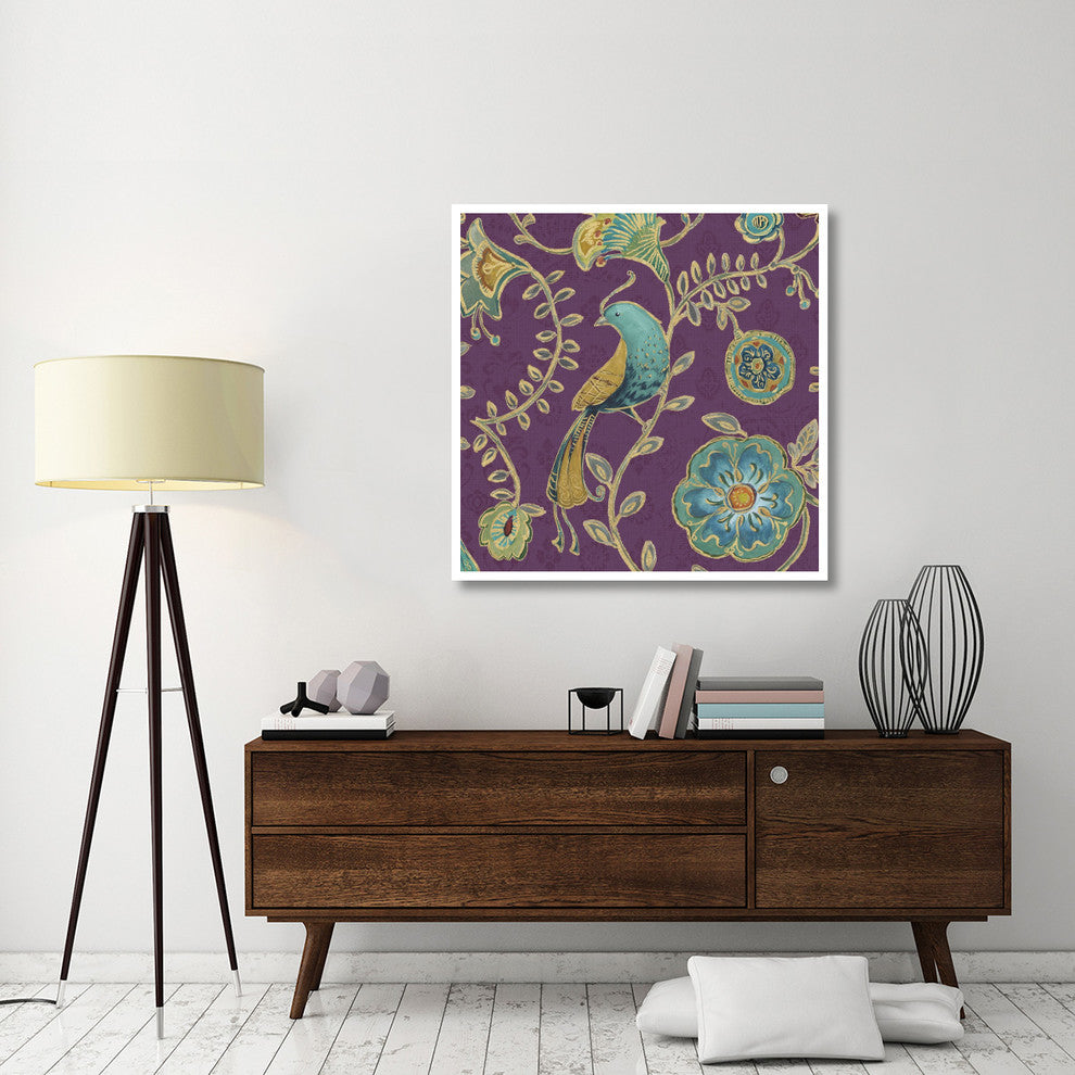 "Bohemian Wings VIII Aubergine" Paper Print by Daphne Brissonnet, 42"x42"