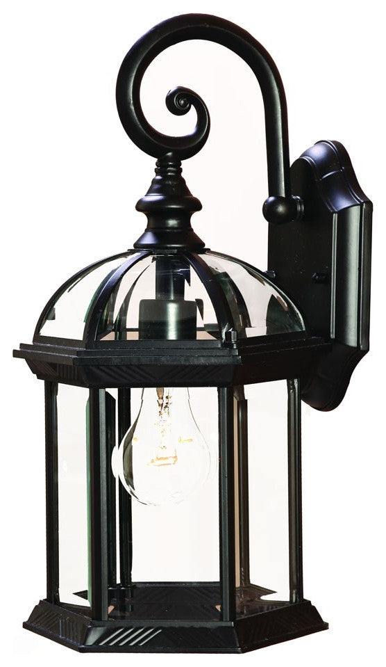 Matte Black Eastern Lantern Wall Light
