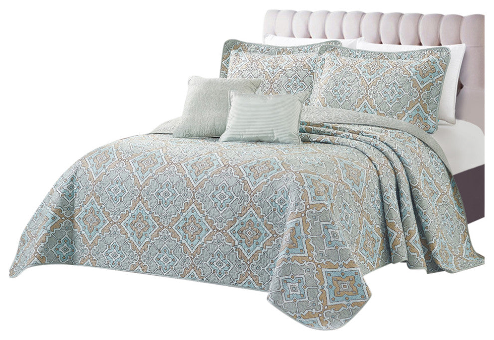 5 Piece Diego Bedspread, Diego, 122"x106"