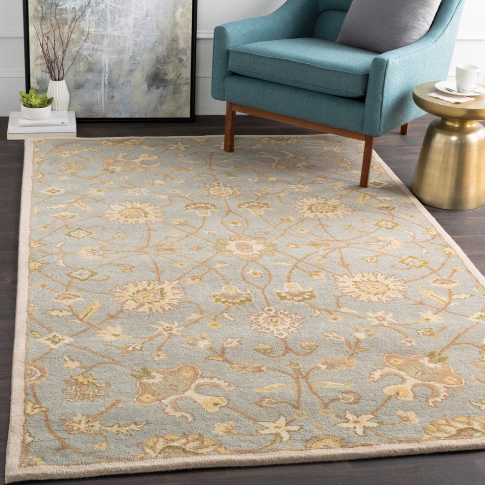 Surya Caesar CAE-1081 Traditional Area Rug, Medium Gray, 3' x 12' Runner