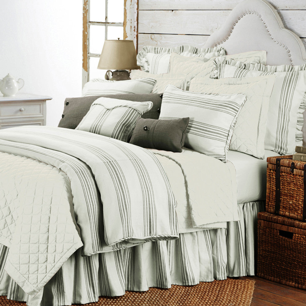 3-Piece Prescott Stripe Set, Taupe, Super Queen