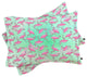 Deny Designs Madart Inc. Pink and Aqua Flamingos Pillowcase