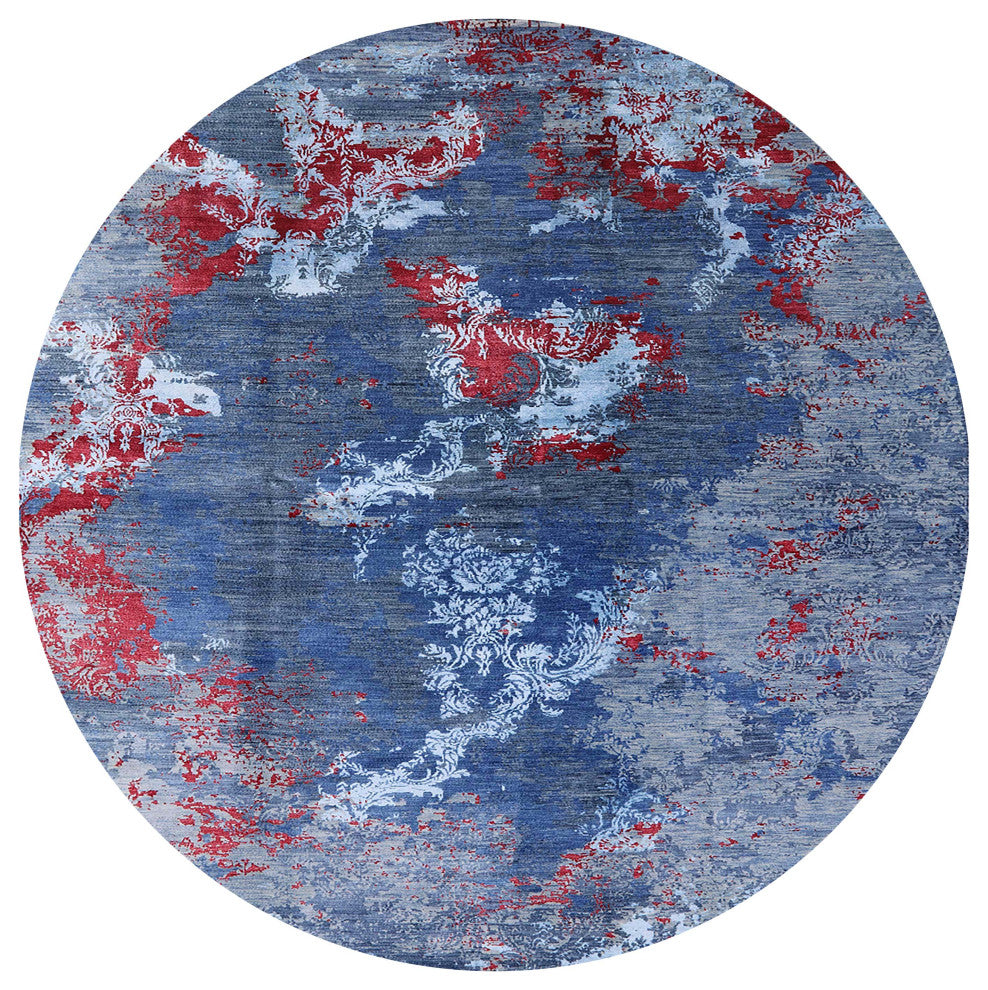 Ahgly Company Indoor Round Mid-Century Modern Area Rugs, 5' Round