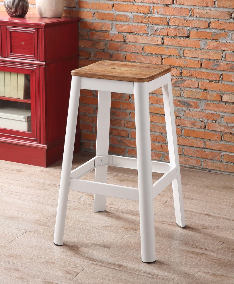 ACME Jacotte Bar Stool, 30", White