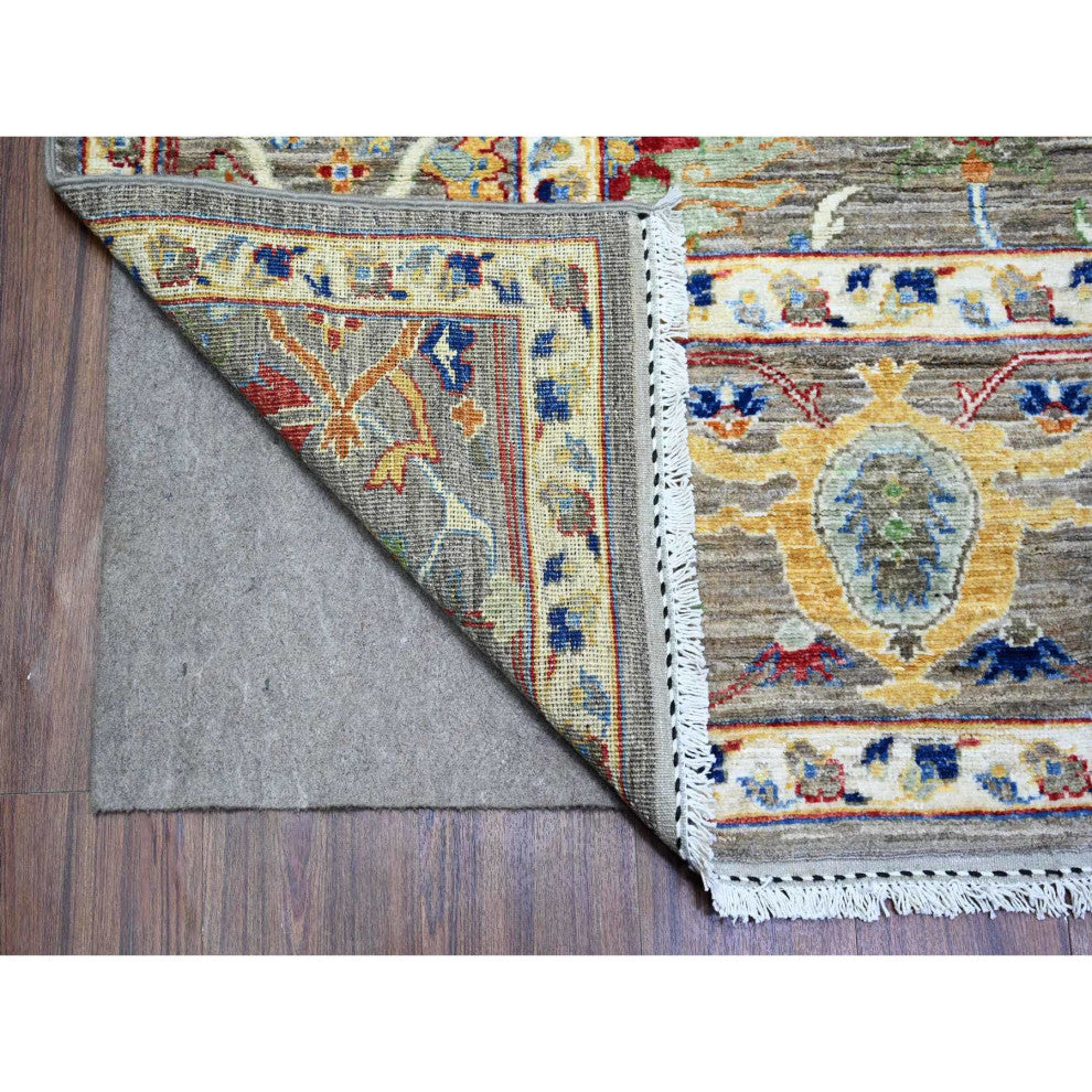 Dolphin Gray Hand Knotted Wool Aryana With Ziegler Mahal Oriental Rug 8'2"x9'9"