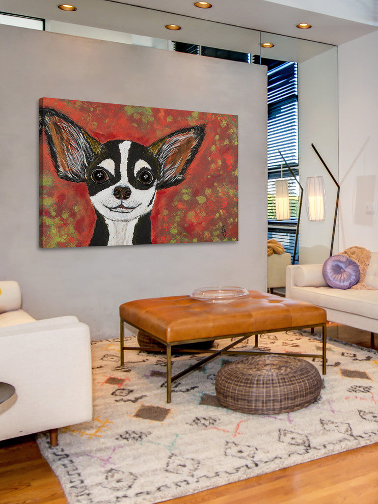 "Lou" Painting Print on Wrapped Canvas, 18"x12"