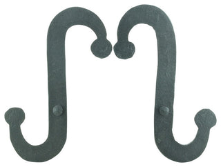 Shutter Dog Pair Black Decorative S Shaped Wrought Iron Renovators Supply