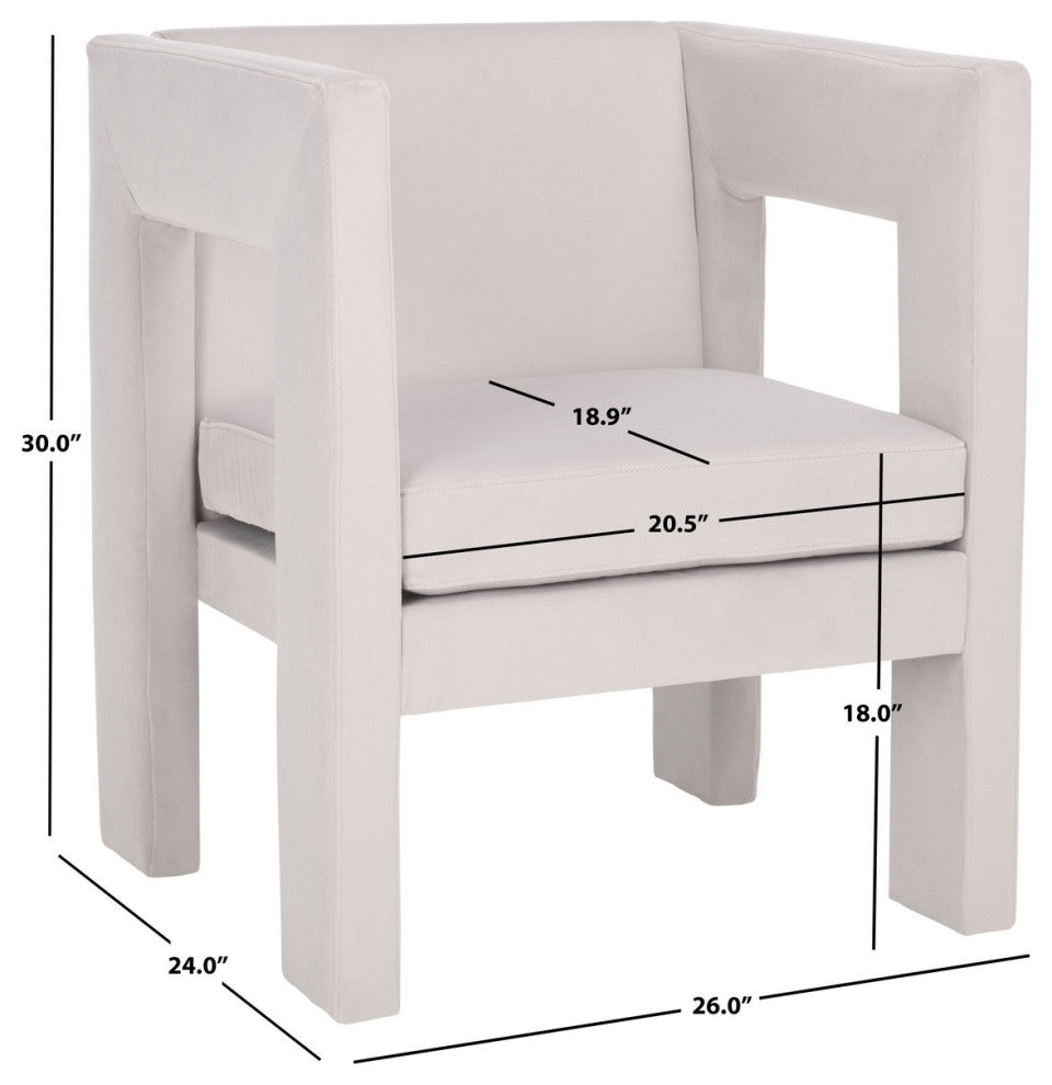 Safavieh Vidar Accent Chair, Light Grey