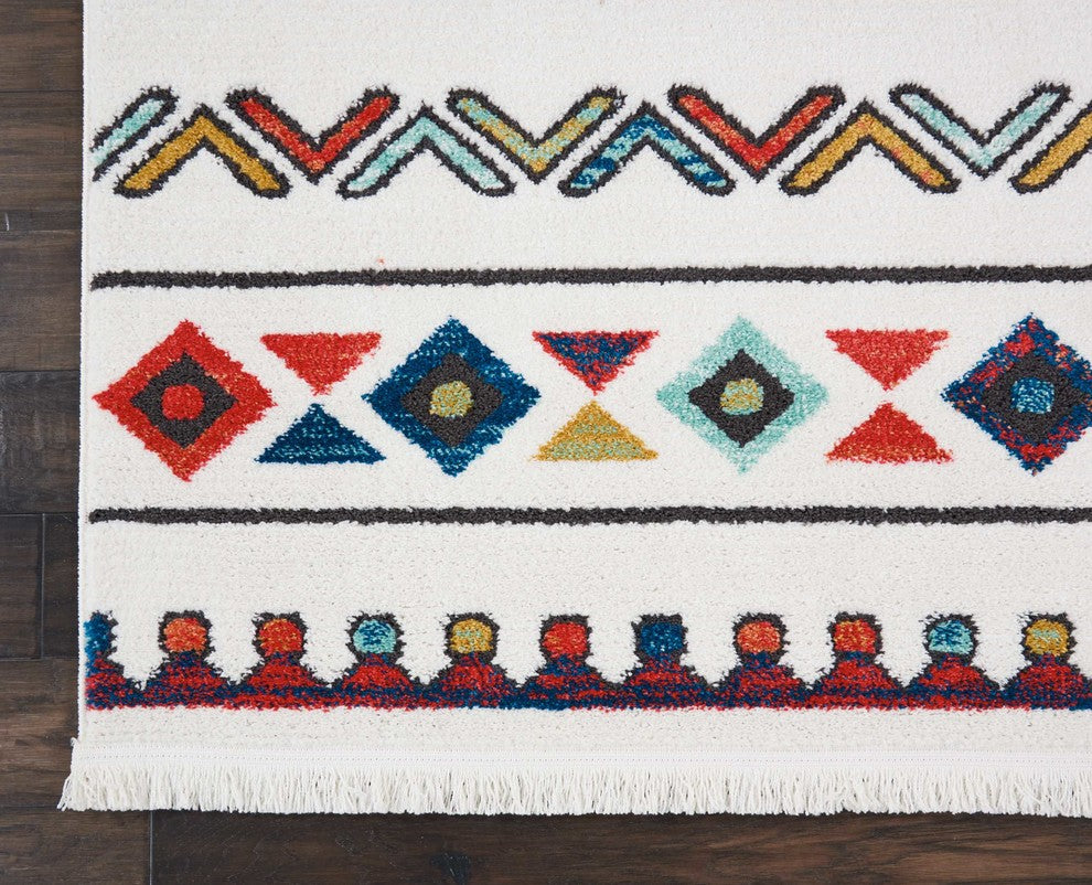 Nourison Tribal Decor White Area Rug, 9''3"x13''