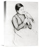 "The Parrot 1889" Stretched Canvas Giclee by Mary Cassatt, 12"x16"