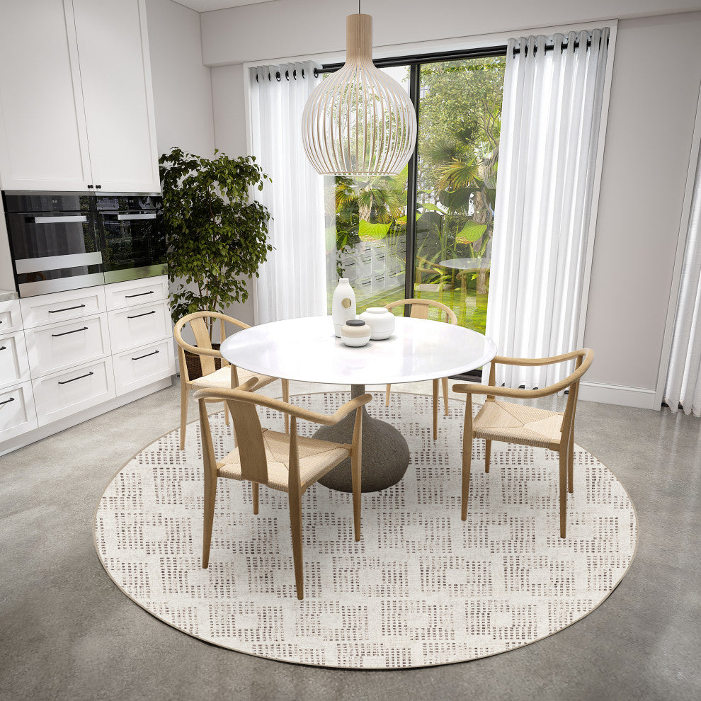 Dalyn Delano DA1 Ivory 8'x8' Round Rug