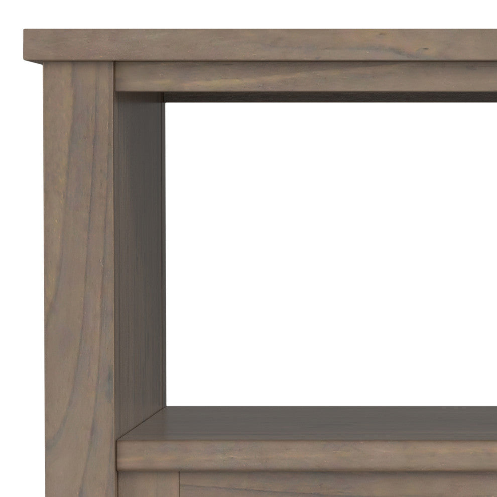 Ela SOLID WOOD End Table, Smoky Brown